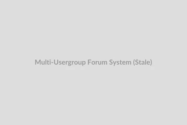 Multi-Usergroup Forum System (Stale)